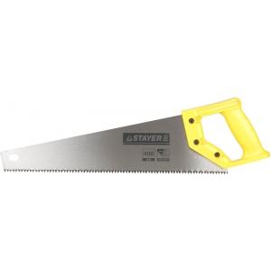 Ножовка "STANDARD" по дереву, пластиковая ручка, универсальный закаленный зуб, 5 TPI (5мм), 400мм, STAYER, 15061-40_z01