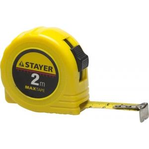 Рулетка "МASTER" "MaxTape", пластиковый корпус, 2м/16мм, STAYER, 34014-02-16