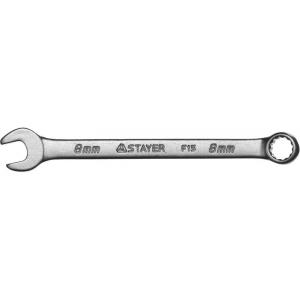 Ключ "MASTER" гаечный комбинированный, хромированный, 8 мм, STAYER, 27085-08