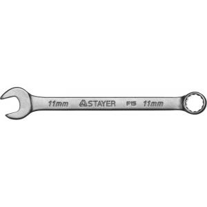 Ключ "MASTER" гаечный комбинированный, хромированный, 11 мм, STAYER, 27085-11