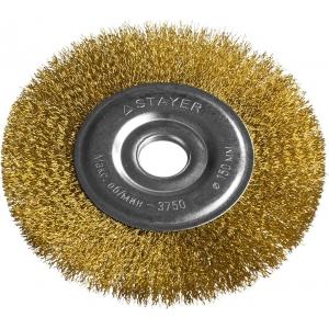 Щетка "PROFESSIONAL" дисковая для УШМ, 0,3 мм, 150 мм - 22 мм, STAYER, 35122-150