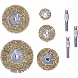 Набор щеток дисковых для дрели, витая латунир стальн провол 0,3мм, 5шт, STAYER, 3521-H5