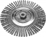 Щетка дисковая для УШМ, сплет в пучки стальн зак провол 0,5мм, 200мм/М14, STAYER, 35192-200