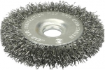 Щетка дисковая для точильно-шлифовального станка, витая сталь 0,3мм, 125/12,7/16мм, STAYER, 35185-125