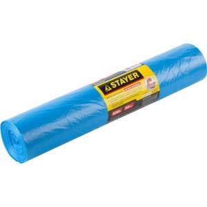 Мешки особопрочные "Comfort" для сбора мусора, голубые, 120л, 50шт, STAYER, 39156-120