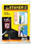 Пленка "STANDARD" защитная укрывочная, HDPE, 7 мкм, 4 х 12,5 м, STAYER, 1225-07-12