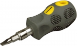 Отвертка "MAX-GRIP" с двухстор стержнем, Cr-V, "бочка", SL 6,5/PH №2, STAYER, 25853-H2 G