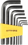 Набор Ключи "STANDARD" имбусовые, 2 - 10мм, 8 шт, STAYER, 27405-H8