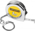 Рулетка-брелок "STANDARD" "MINI", цвет хромовый, 1мх6мм, STAYER, 34140-1_z01