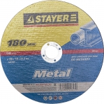 Круг отрезной абразивный "MASTER" по металлу, для УШМ, 180х1,6х22,2мм, STAYER, 36220-180-1.6_z01