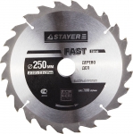 Диск пильный MASTER "OPTI-Line" по дереву, 250х30мм, 40Т, STAYER, 3681-250-30-40