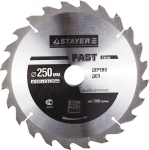 Диск пильный MASTER "OPTI-Line" по дереву, 250х32мм, 40Т, STAYER, 3681-250-32-40