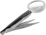 Лупа "STANDARD" с пинцетом, диаметр 30мм, STAYER, 40524