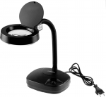 Лупа "PROFESSIONAL" с подсветкой на гибком штативе, 3-х/8-и кратная, питание от сети 220В, STAYER, 40531