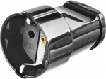 Розетка "MASTER" электрическая, с заземлением, 16 А, 220 В, черная, STAYER, 55180-B